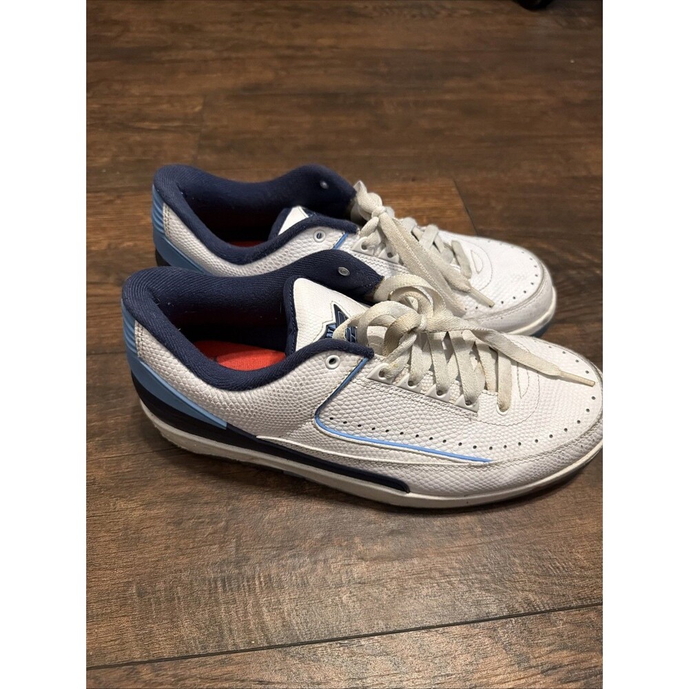 Air Jordan 2 Retro Low Midnight Navy White Sneakers 832819107 Men’s Size 9